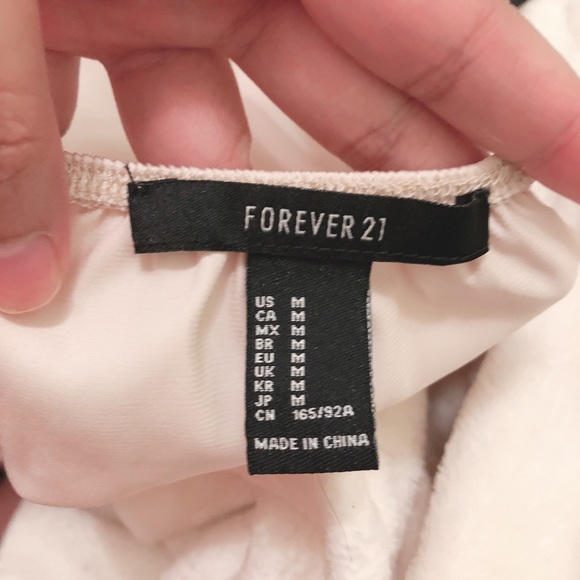 Forever 21 Satin Beige Off The Shoulder Top - Picture 3 of 3